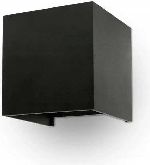 Kültéri LED-es kerti fali lámpa fekete négyzet semleges V-tac