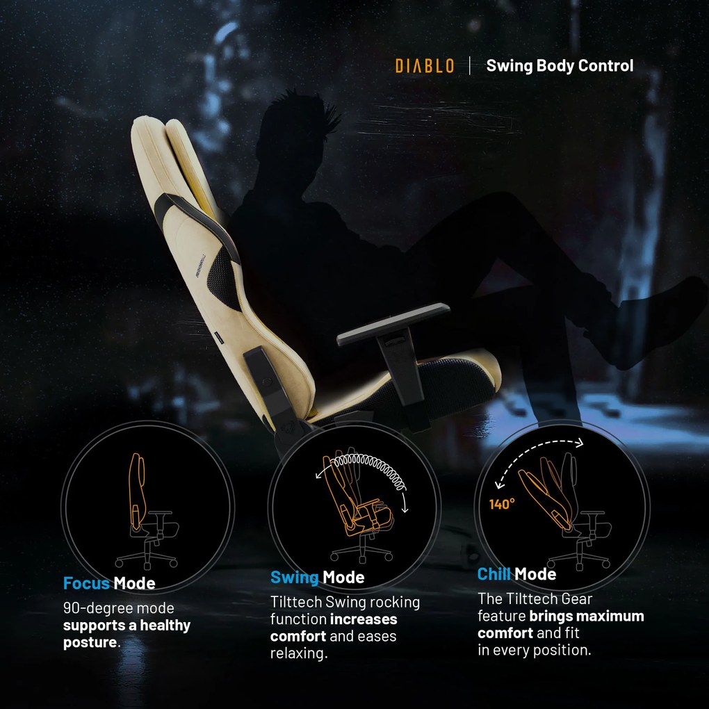 Gamerszék Diablo X.One Prime Broken Gold Normal Size