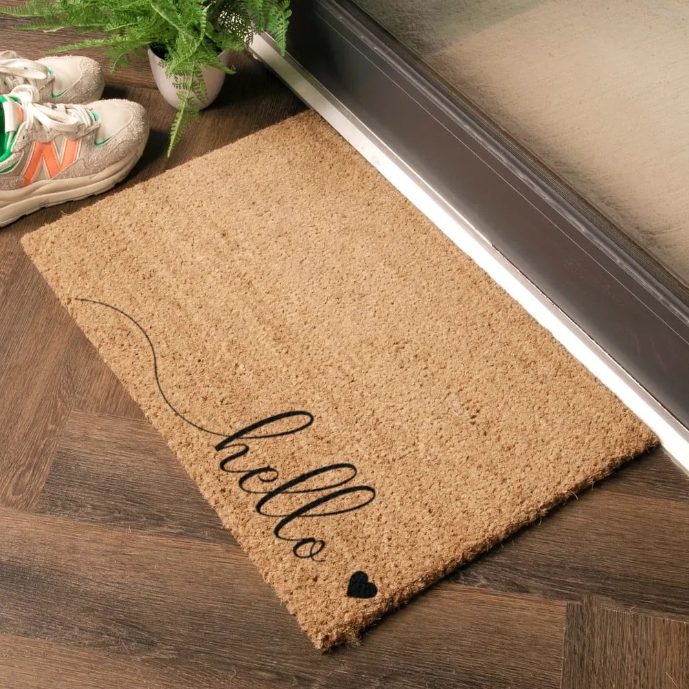 Kókuszrost lábtörlő 40x60 cm Hello Scribble – Artsy Doormats