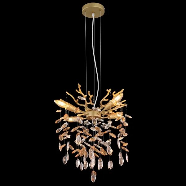 Globo 64138HG - Kábelen függesztett QUEENA csillár 4xE14/40W/230V arany