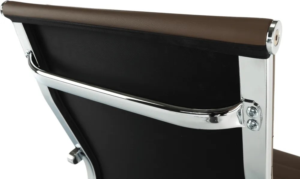 Irodai szék, textilbőr/fém, taupe/króm, FARAN