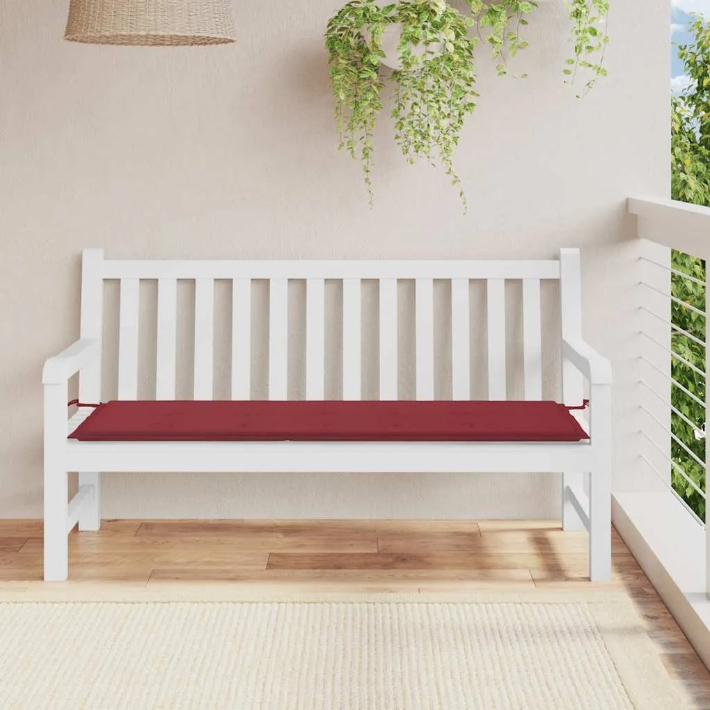 bordó oxford szövet kerti padpárna 150x50x4 cm