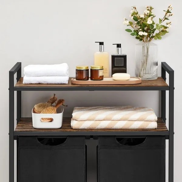 Szennyeskosár REX barna/fekete