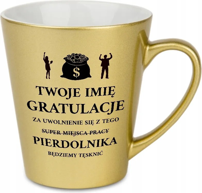 Latte Bögre Gyöngyház Arany Ajándék Menedzsernek Szabadultál! Mix Minták