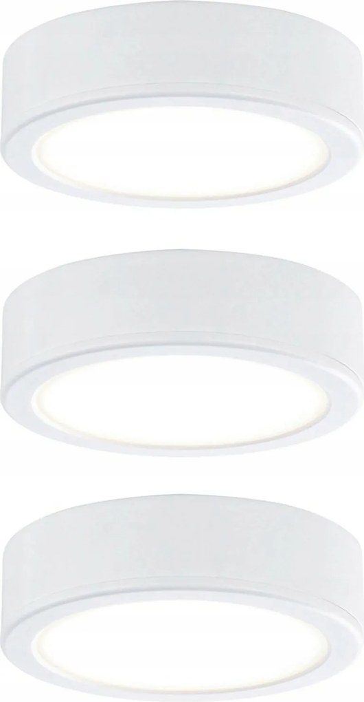 Paulmann Led felületre szerelhető lámpatestek Pukk 3x3,5W fehér, transzformátorral (3 db) melegfényű szett