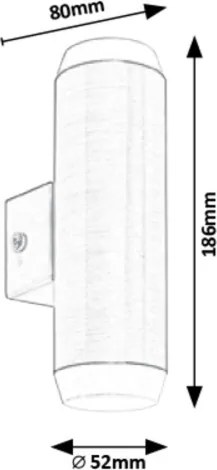 Rabalux 8939 - LED Kültéri fali lámpa PHOENIX 2xLED/4W/230V IP44 bronz
