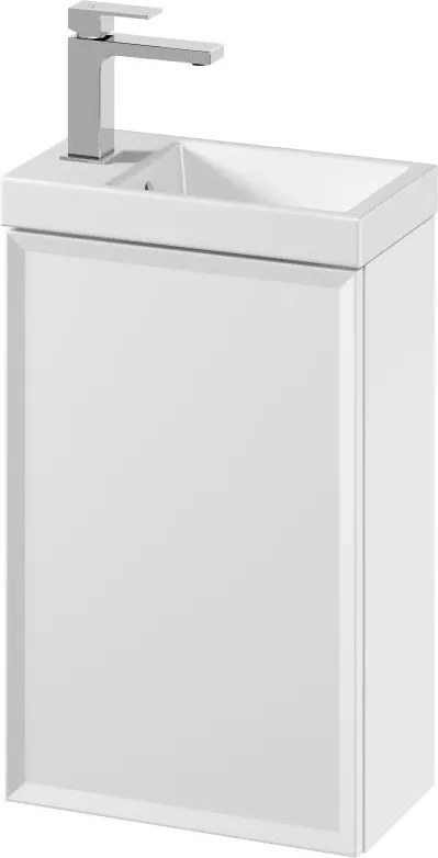 Cersanit S801-568 - MILLE 40x22 cm falra szerelhető fürdőszobai szekrény mosdóval, fehér