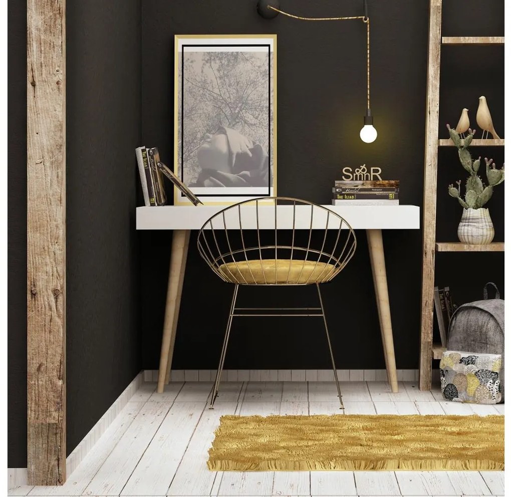 Munkaasztal VERONIKA 74x100 cm fehér/bézs