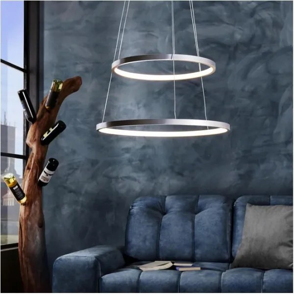 Leuchten Direkt 11525-21 - LED Csillár zsinóron CIRCLE 1xLED/15W/230V + LED/25W