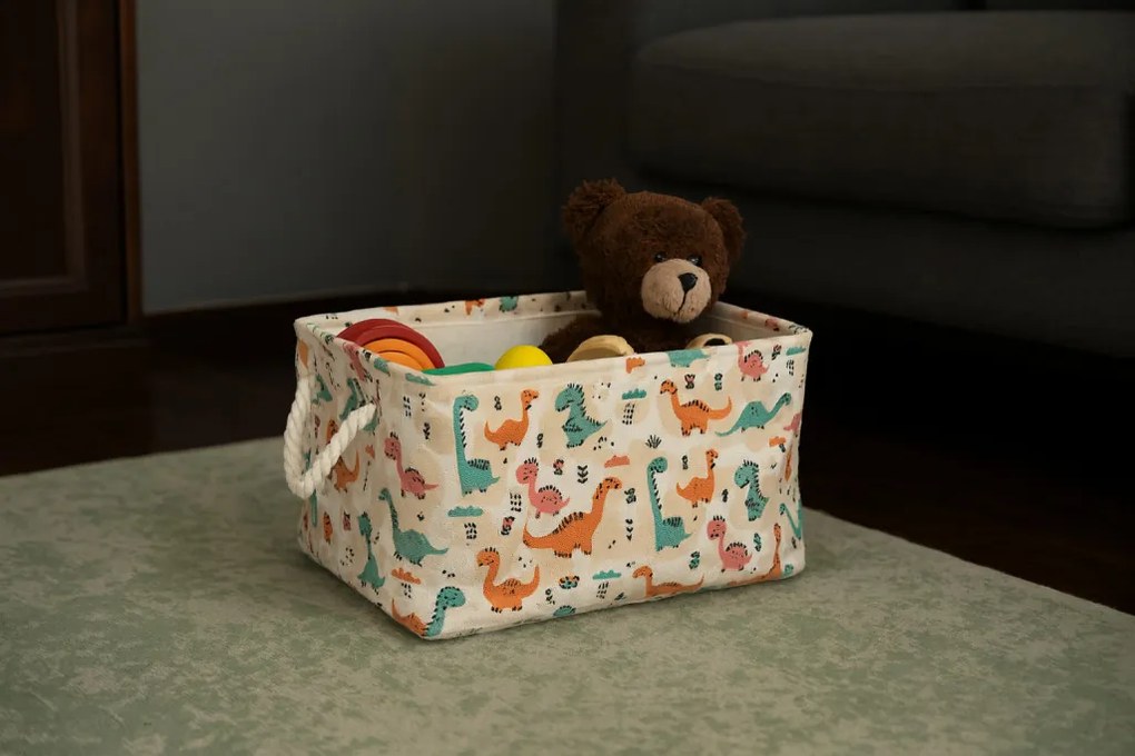 Dínós tároló doboz 26 x 36 x 20 cm - m méret