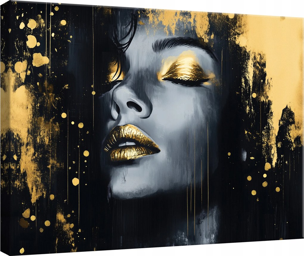 Vászonkép Falra Nő Fekete Hálószoba Nappali Konyha 40x30