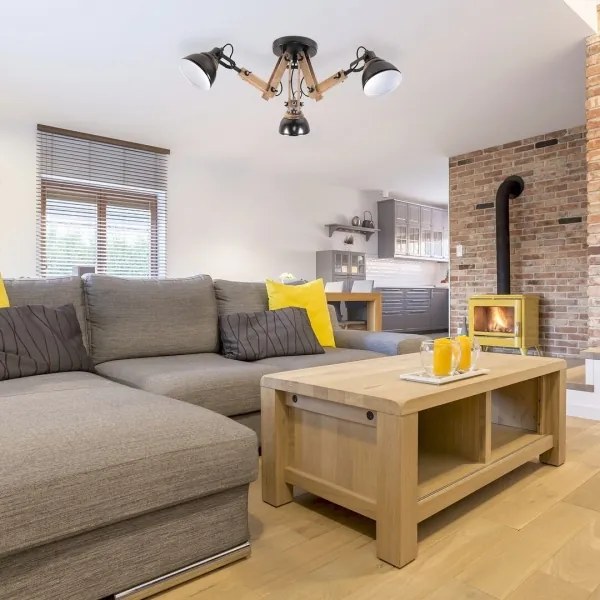 Rabalux 2724 - Csillár AKSEL 3xE14/15W/230V fekete