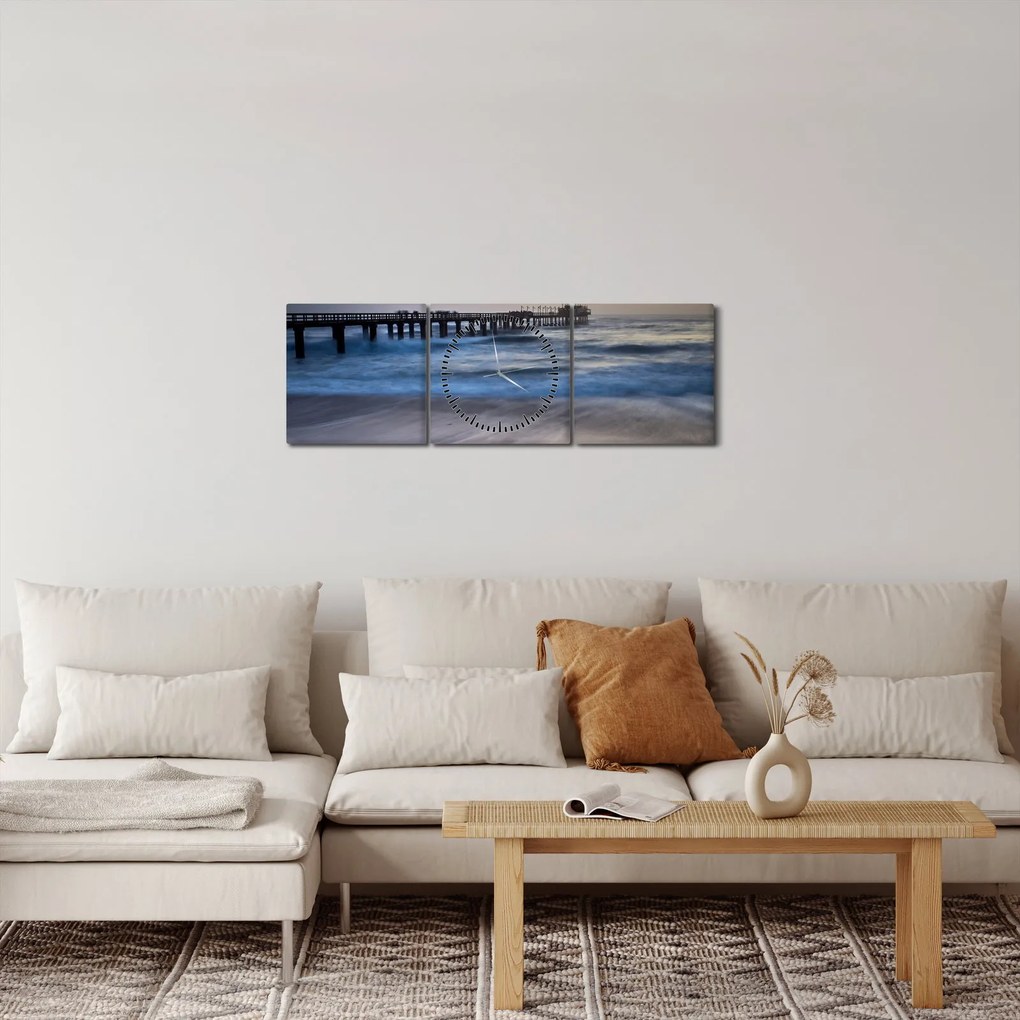 Namíbia kikötő képe (órával) (90x30 cm)