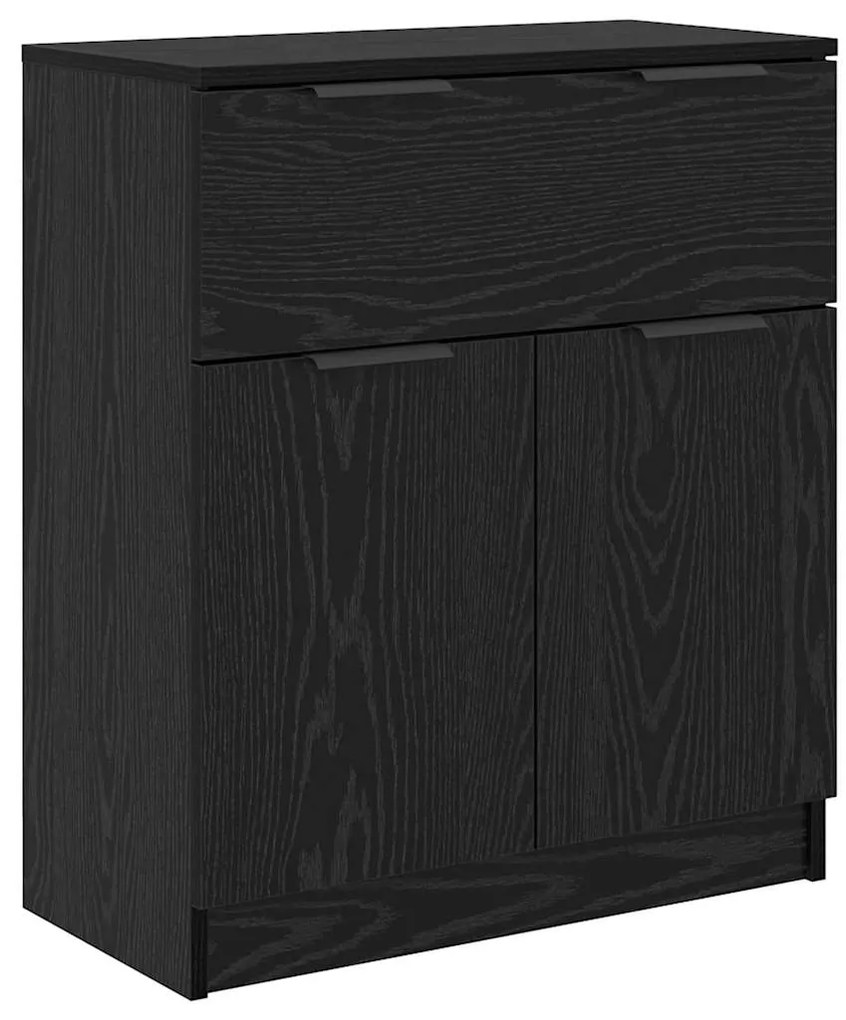 Széf fiókkal 3 pcs Musta tammi Faanyag