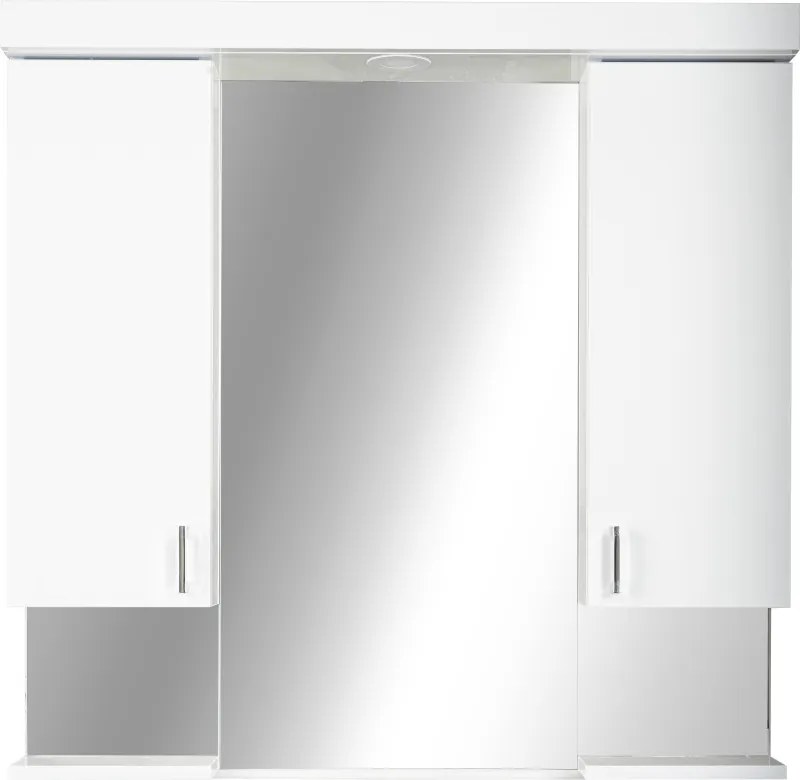 Viva STYLE Tükrös fürdőszobai szekrény LED világítással - DUPLA szekrénnyel - 85 x 97 x 15 cm