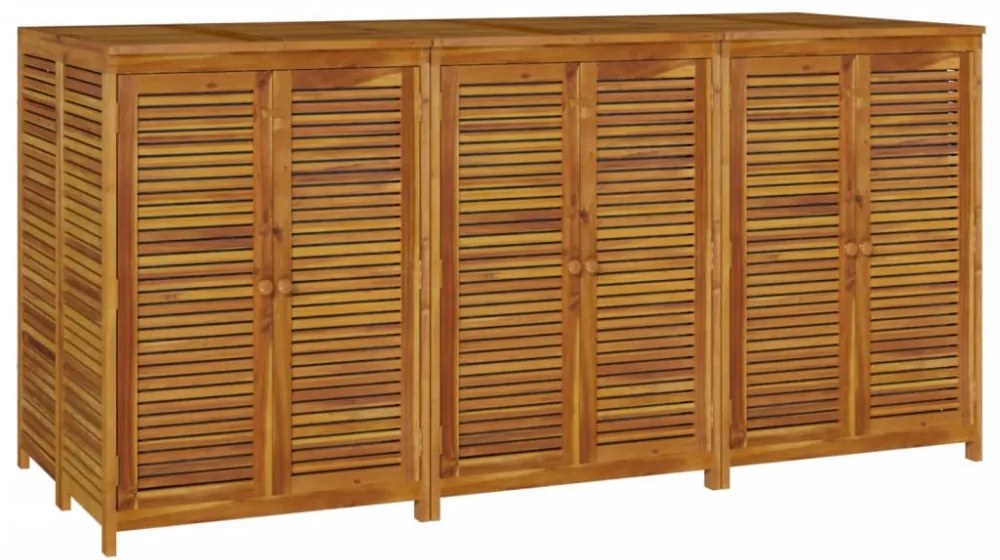 tömör akácfa kerti tárolóláda 210 x 87 x 104 cm