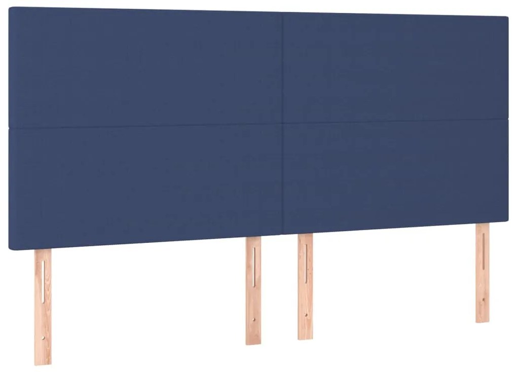 4 db kék szövet fejtámla 100x5x78/88 cm