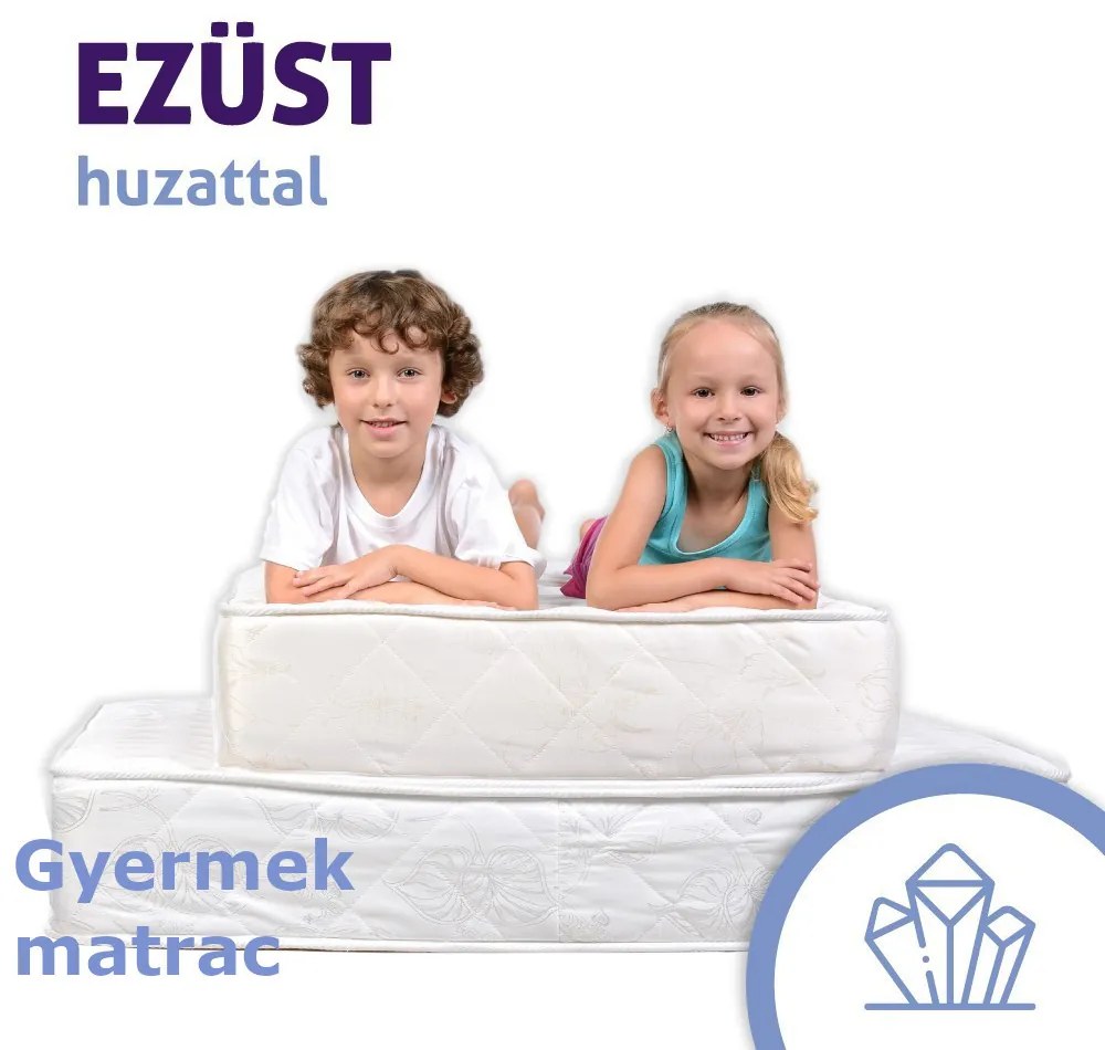 Sleepy-Kids gyermek 14 cm magas hypoallergén matrac Silver Protect huzattal