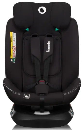 Lionelo-forgatható autósülés alappal BASTIAAN ONE i-Size 40-150 cm Black Carbon