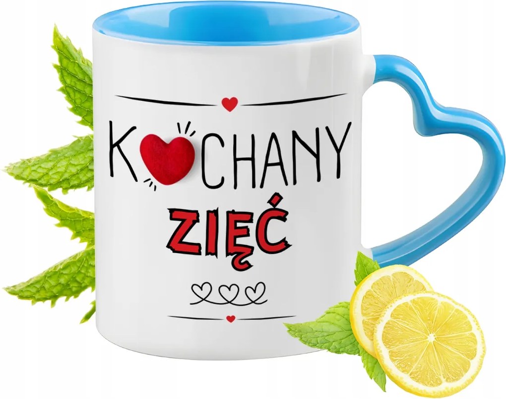 Vőnek Kék Bögre Szív Alakú Füllel Kávé Ajándék