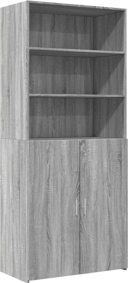 vidaXL szürke sonoma szerelt fa magasszekrény 80 x 42,5 x 185 cm