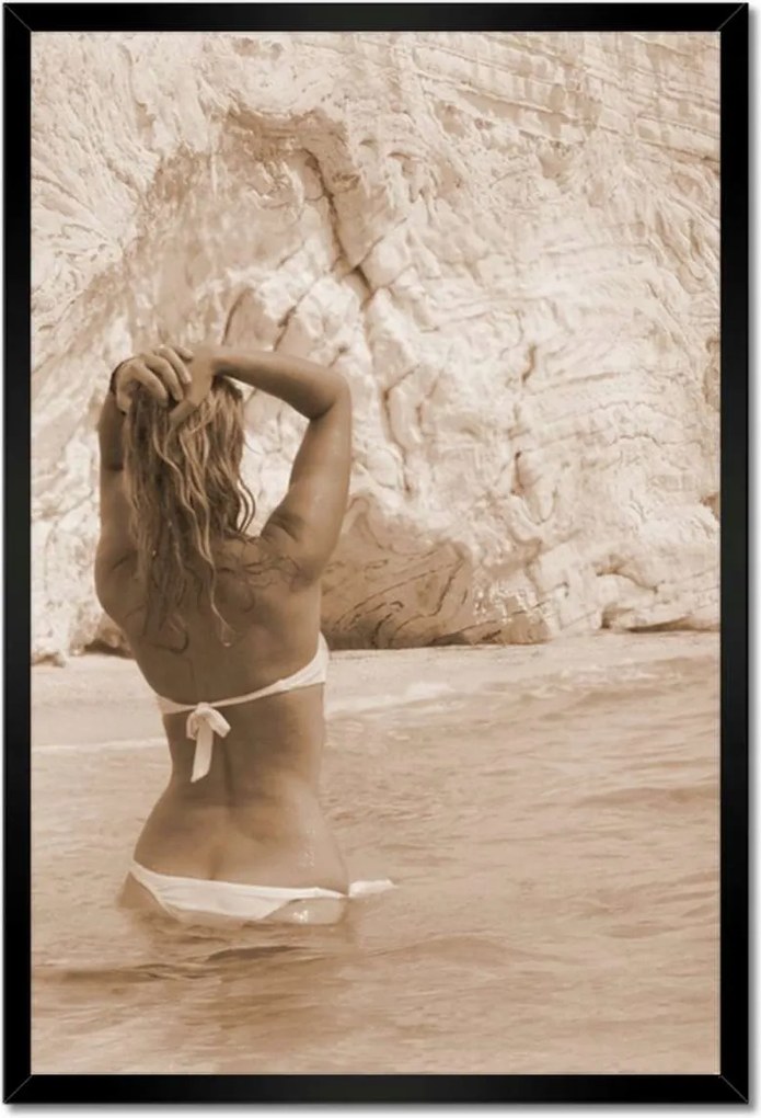 Poszterek keretben 40x60 Csaj a fürdőben