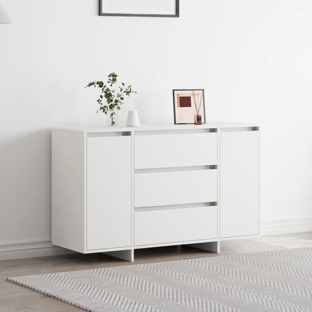 Oldalszekrény Fehér 120x41x75 cm MDF