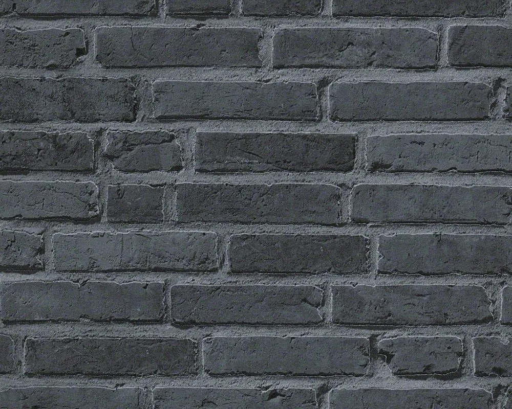 Fali tapéta fekete tégla 94283-3 Cocktail 2 As Creation