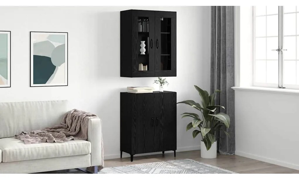 Magasfiú Musta tammi 69.5 x 34 x 90 cm Faanyag