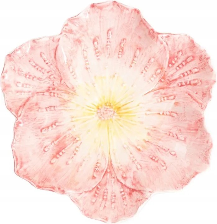 Dekorációs tálca Folar virág rózsaszín 18,5x17,5x3cm Homla