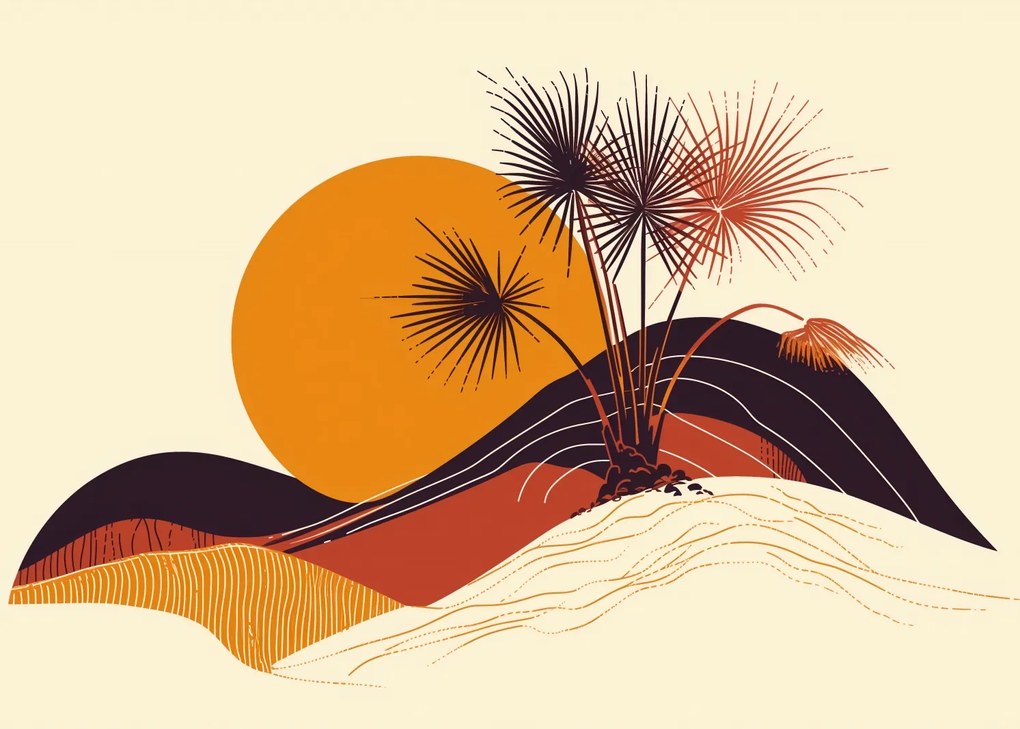 Poszter 70x50cm Napsütötte horizont