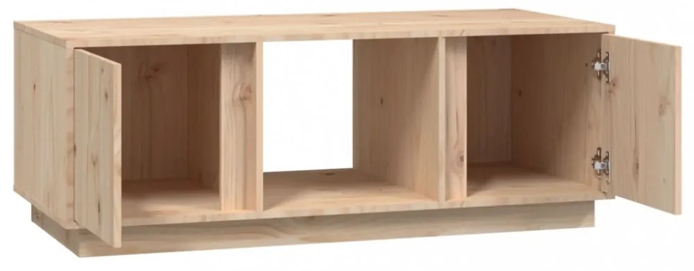 tömör fenyőfa dohányzóasztal 110 x 50 x 40 cm