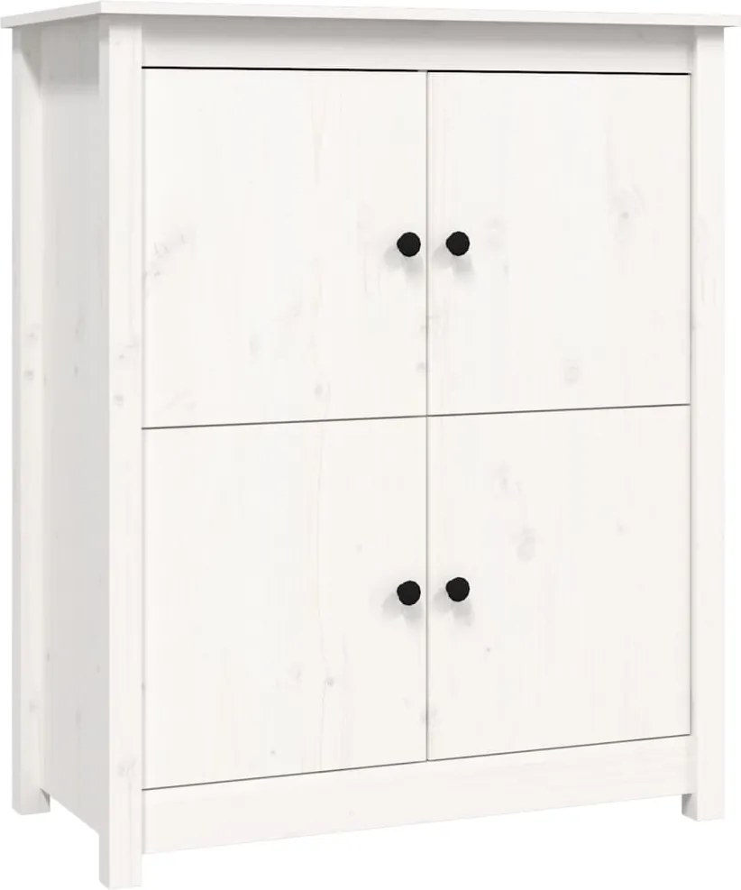 vidaXL fehér tömör fenyőfa tálalószekrény 83 x 41,5 x 100 cm