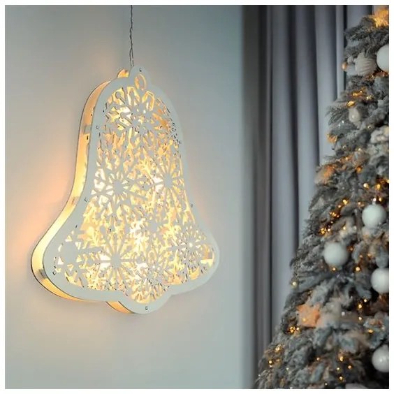 Solight 1V296 - LED karácsonyi dekoráció 9xLED/2xAA meleg fehér harangocska