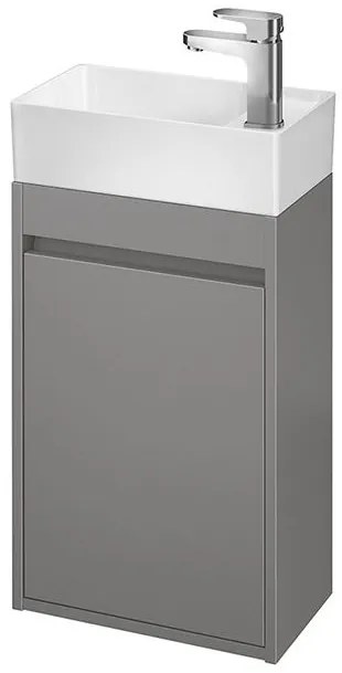 Cersanit - SET B107 Crea szekrény + Crea 40 mosdó, szürke, S801-281