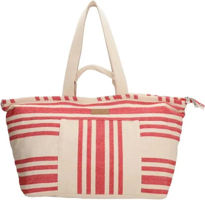 Piros-fehér nagy strandtáska „Sea Star”