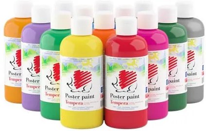 Tempera, 500 ml, ICO Süni, fekete (TICSUTFE)