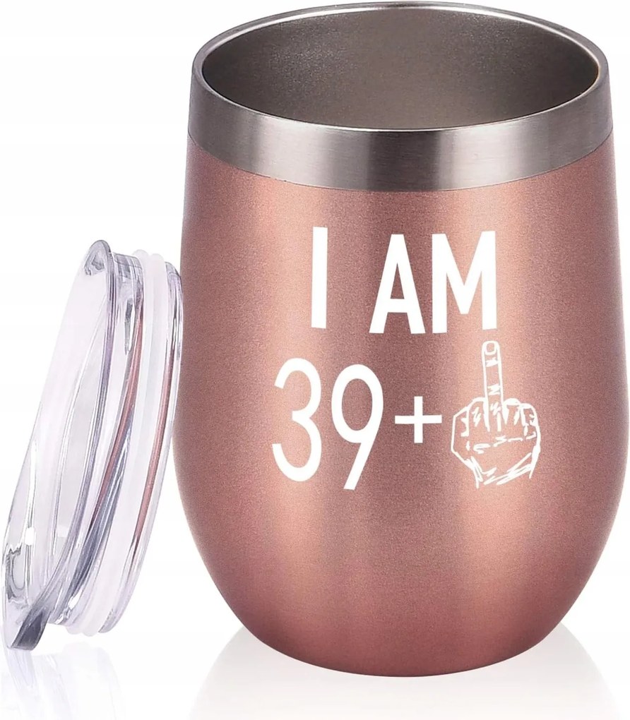 Termoszbögre Fedővel 40. Születésnapra Ajándék 350 ML