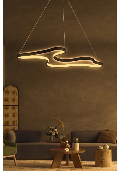 ARTISAN LED csillár kábelen, 36W, 230V, 4000K, fekete