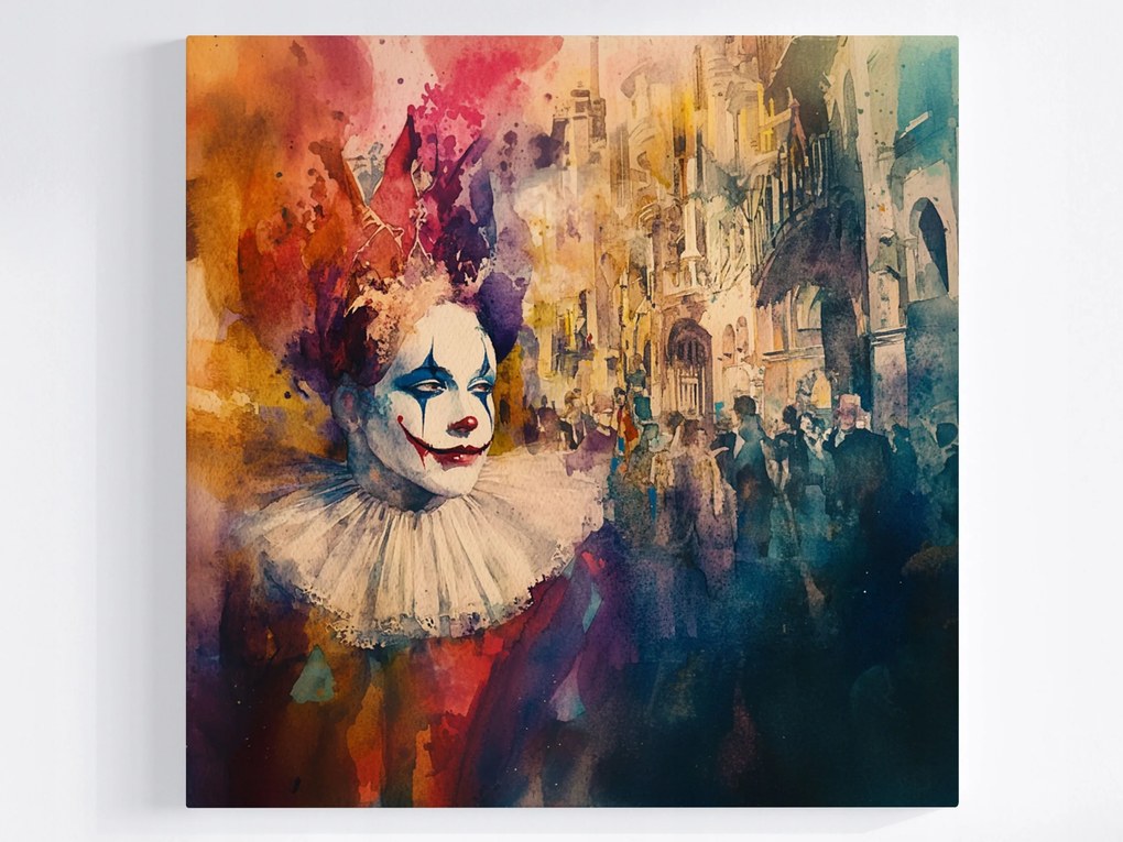 Vászonkép Canvas Pajac Pierrot Bohóc Cirkusz Színház Show Előadás 80x80