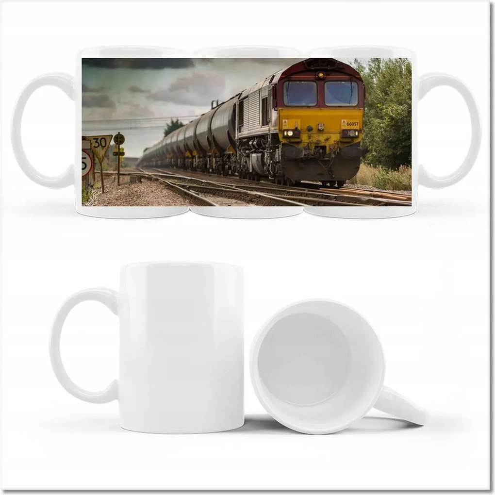 Fényképes bögre Mozdony Vonat