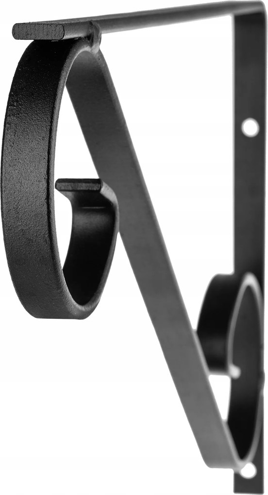 Tartó Akasztó Fém Fali Kampó Virágtartó Kaspó Fekete Dekoratív