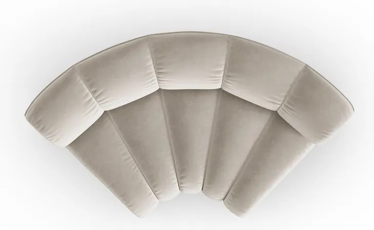 Krémszínű bársony kanapé modul (variálható sarok) Lupine – Micadoni