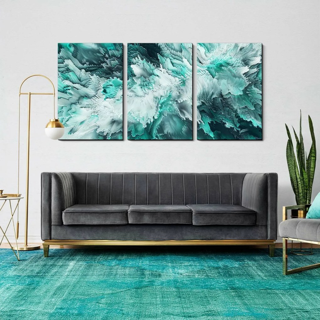 DUBLEZ | Fa absztrakt kép - Fagyos hullámok