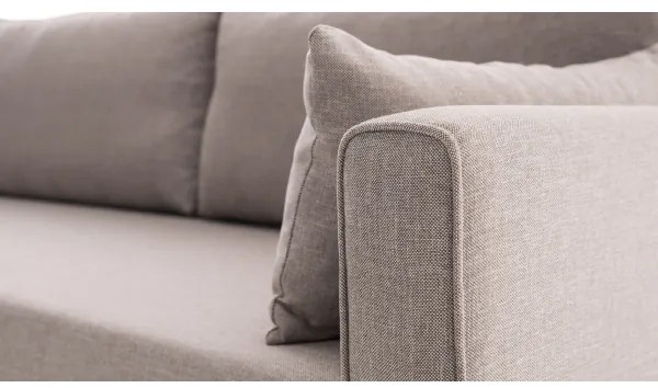 L-alakú sarokkanapé KORFU krémszínű balos