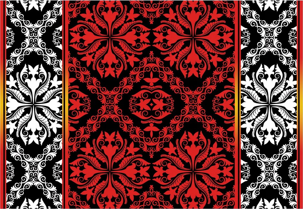 Tapéta Virágok Geometria Minták Vintage Retro 208x146 Elegancia Stílus +ragasztó