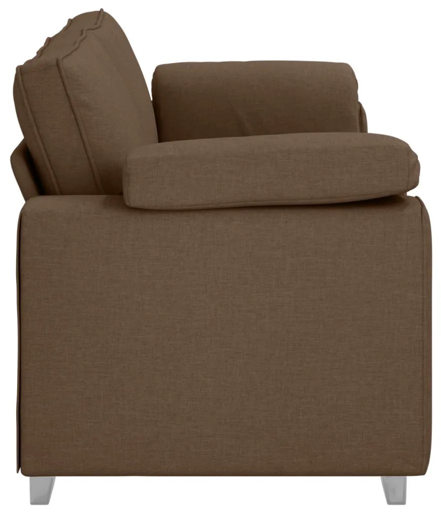 Kanapé párnával Barna 219 x 77 x 82 cm szövet