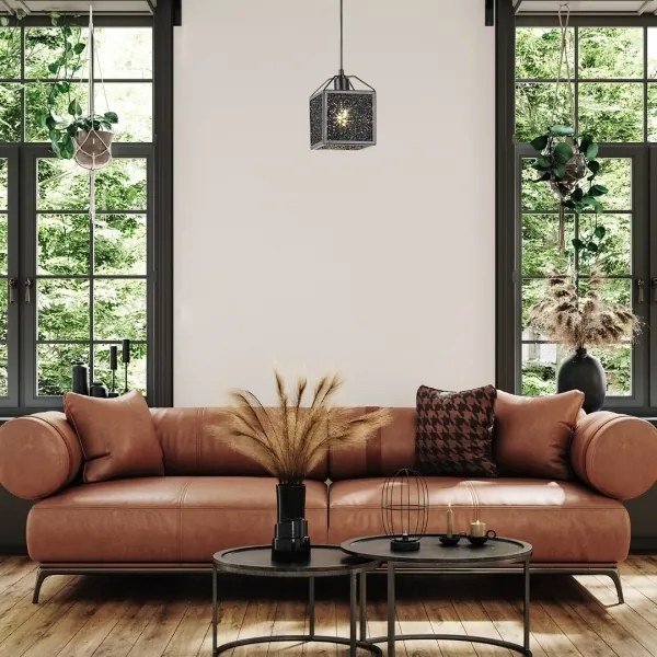 Rabalux 72217 - Csillár zsinóron SAMILO 1xE27/40W/230V fekete