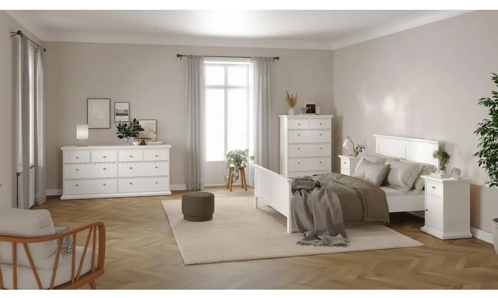 Provence V komód, fehér