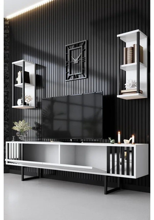 TV szekrény Chrome Line - White, Black